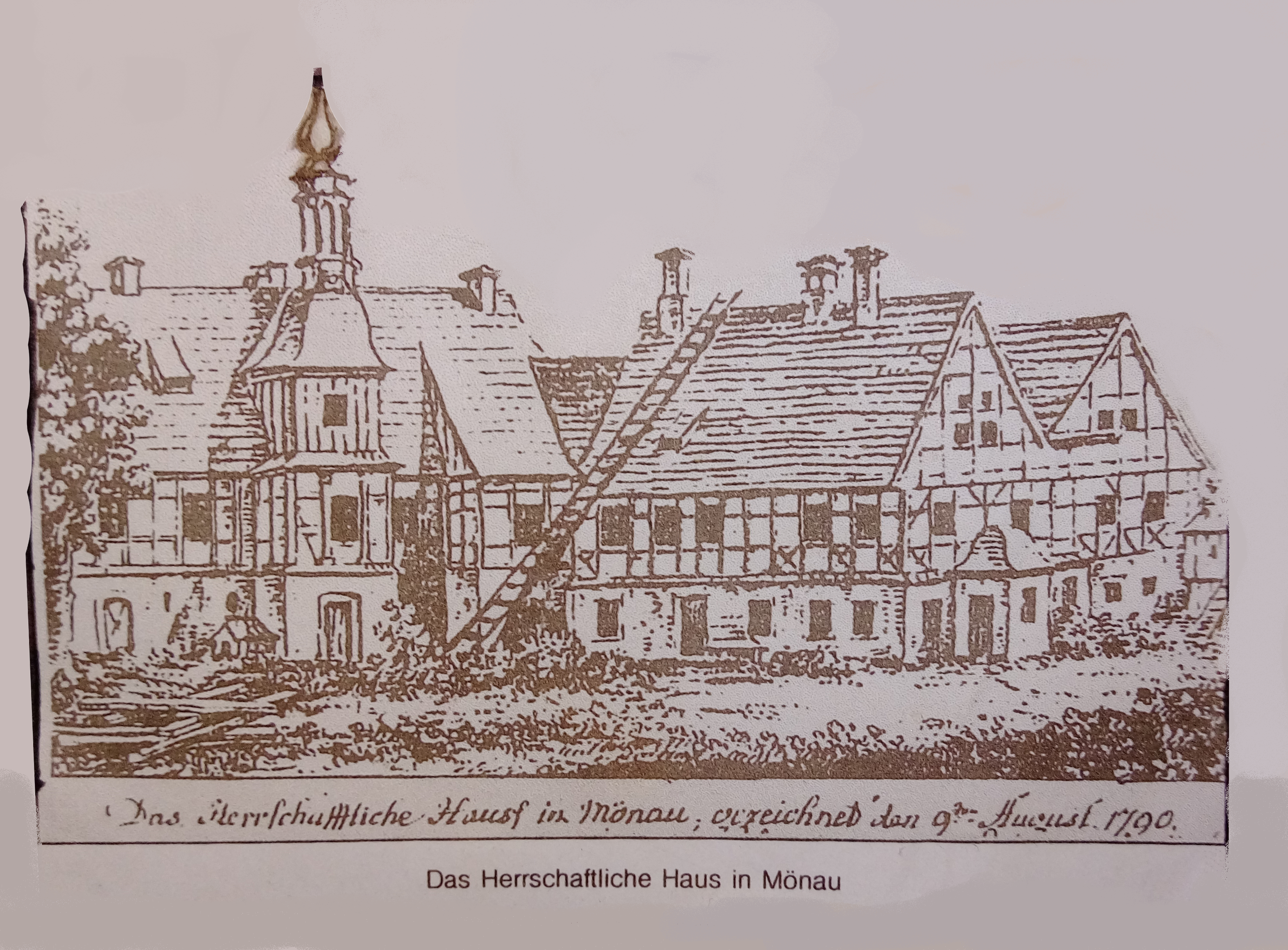 Schloß Mönau um 1790